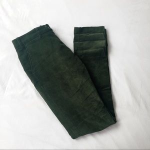 Mens Drapeau Noir Green Corduroy Pants